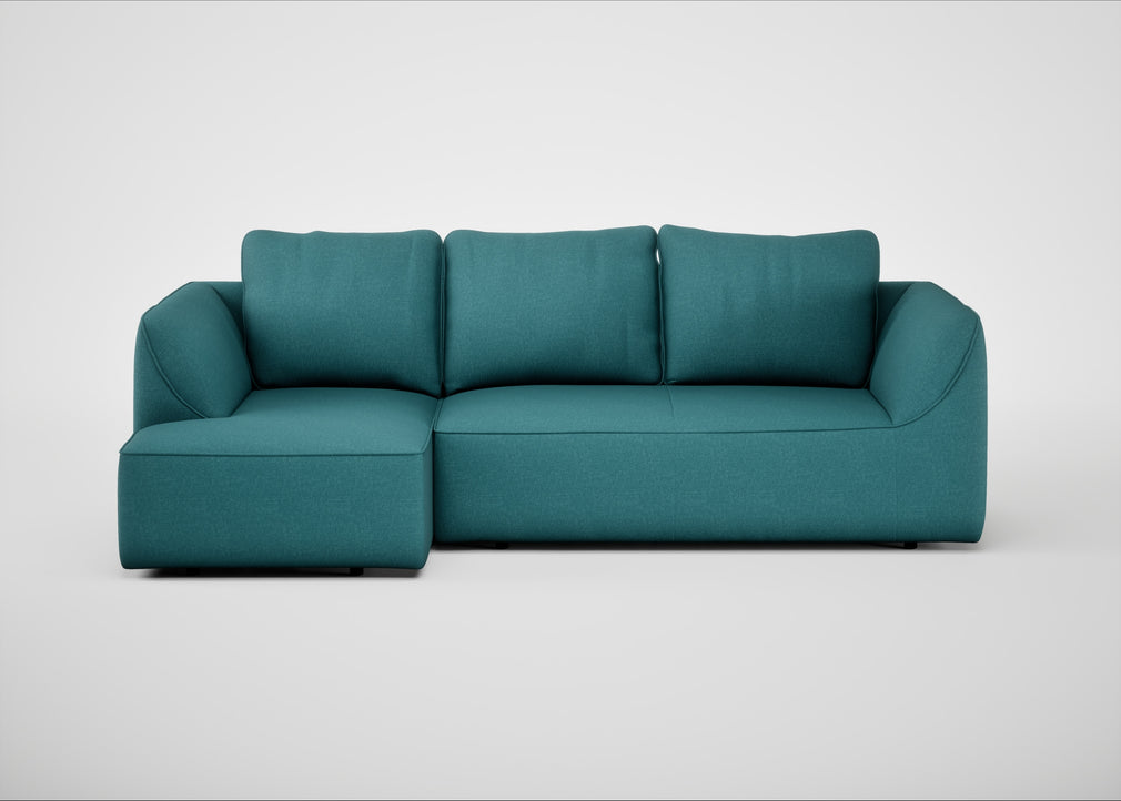 Morven Left Hand Facing Corner Chaise Sofa Brushed Cotton Cadet