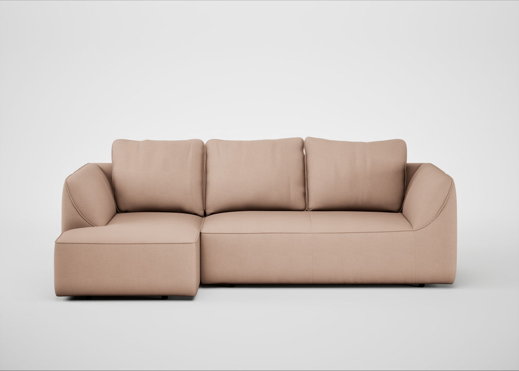 Morven Left Hand Facing Corner Chaise Sofa Capelo Linen-Cotton Rosedale