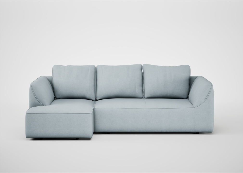 Morven Left Hand Facing Corner Chaise Sofa Capelo Linen-Cotton Sea Shanty