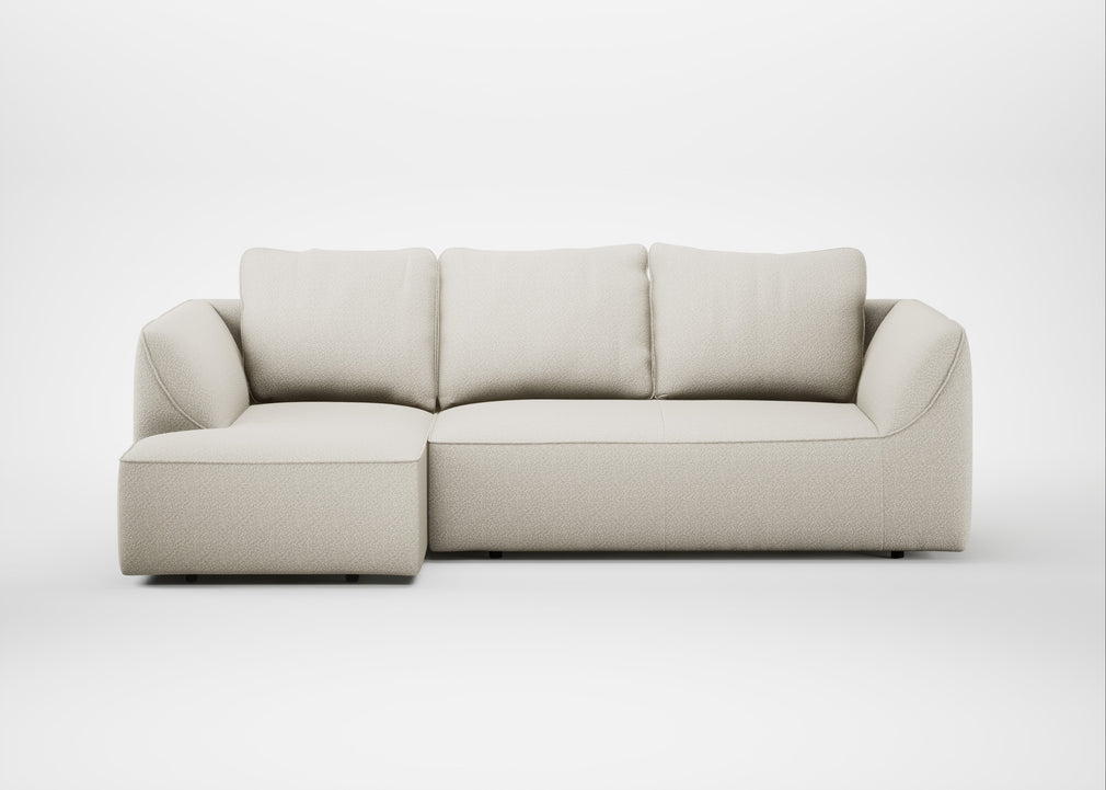 Morven Left Hand Facing Corner Chaise Sofa Chunky Boucle Ecru