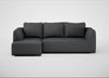 Morven Left Hand Facing Corner Chaise Sofa Melton Wool Granite