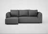 Morven Left Hand Facing Corner Chaise Sofa Melton Wool Shale