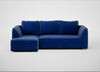 Morven Left Hand Facing Corner Chaise Sofa Smart Luxe Velvet Azure