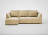 Morven Left Hand Facing Corner Chaise Sofa Smart Luxe Velvet Biscuit