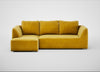 Morven Left Hand Facing Corner Chaise Sofa Smart Luxe Velvet Canary