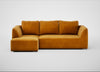 Morven Left Hand Facing Corner Chaise Sofa Smart Luxe Velvet Cognac