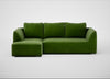 Morven Left Hand Facing Corner Chaise Sofa Smart Luxe Velvet Grass
