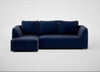 Morven Left Hand Facing Corner Chaise Sofa Smart Luxe Velvet Midnight