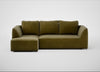 Morven Left Hand Facing Corner Chaise Sofa Smart Luxe Velvet Peridot