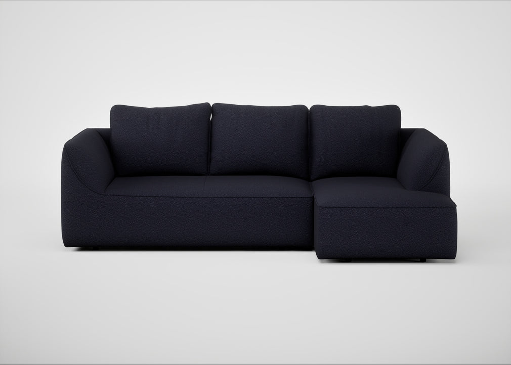 Morven Right Hand Facing Corner Chaise Sofa Boucle Indigo