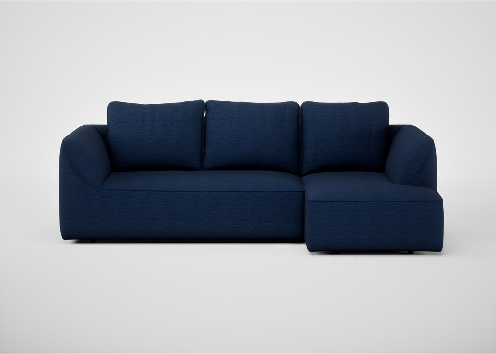 Morven Right Hand Facing Corner Chaise Sofa Broad Weave Lagoon
