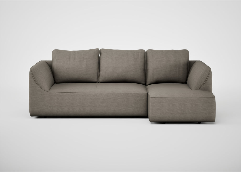 Morven Right Hand Facing Corner Chaise Sofa Broad Weave Pebble