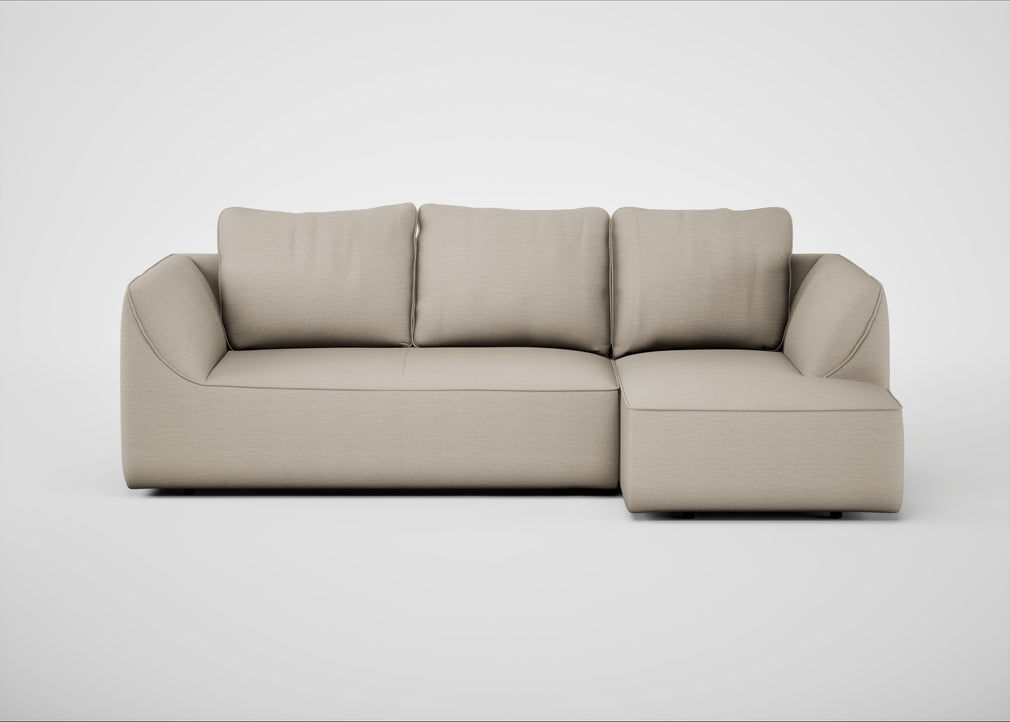 Morven Right Hand Facing Corner Chaise Sofa Broad Weave Putty