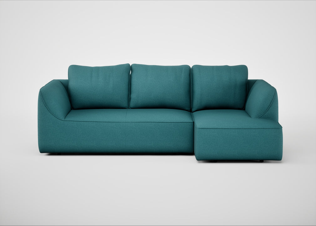 Morven Right Hand Facing Corner Chaise Sofa Brushed Cotton Cadet