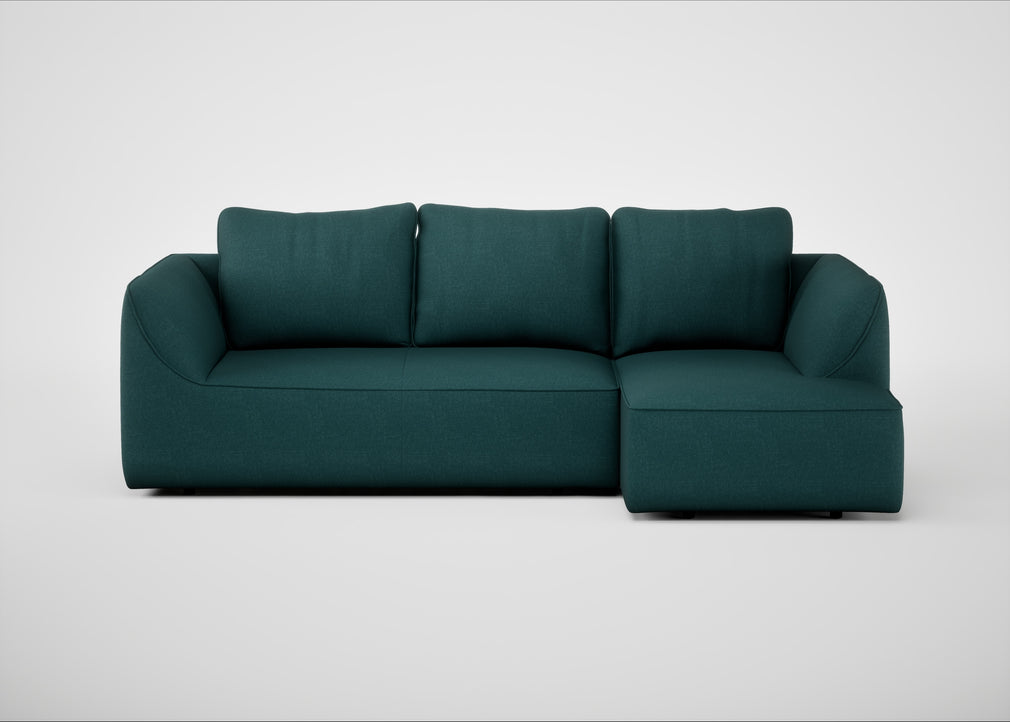 Morven Right Hand Facing Corner Chaise Sofa Brushed Cotton Pine