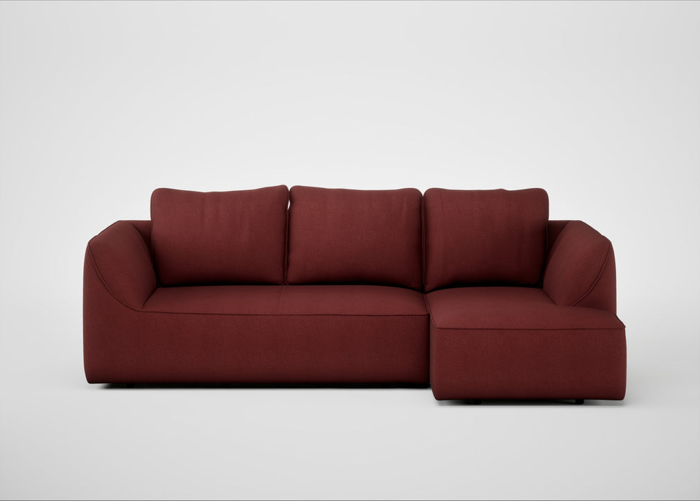 Morven Right Hand Facing Corner Chaise Sofa Capelo Linen-Cotton Etruscan Red