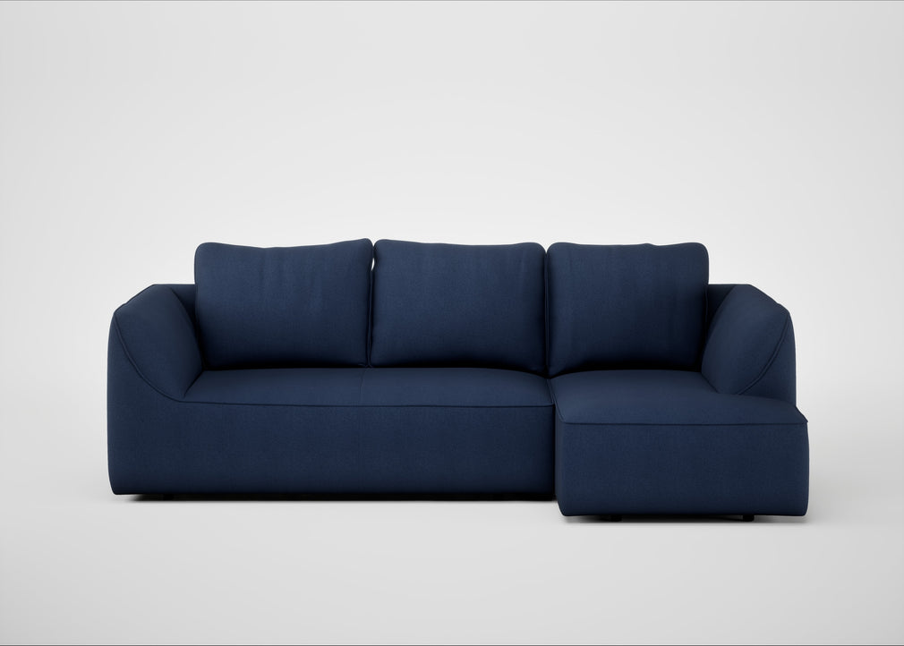 Morven Right Hand Facing Corner Chaise Sofa Capelo Linen-Cotton Inkspot