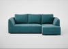 Morven Right Hand Facing Corner Chaise Sofa Smart Luxe Velvet Airforce Blue