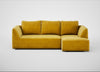 Morven Right Hand Facing Corner Chaise Sofa Smart Luxe Velvet Canary
