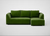 Morven Right Hand Facing Corner Chaise Sofa Smart Luxe Velvet Grass