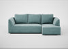 Morven Right Hand Facing Corner Chaise Sofa Smart Luxe Velvet Mineral Blue