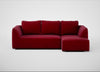 Morven Right Hand Facing Corner Chaise Sofa Smart Luxe Velvet Mulberry