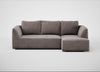 Morven Right Hand Facing Corner Chaise Sofa Smart Luxe Velvet Mushroom