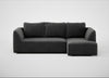 Morven Right Hand Facing Corner Chaise Sofa Smart Luxe Velvet Nickel