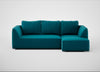 Morven Right Hand Facing Corner Chaise Sofa Cotton Velvet Teal