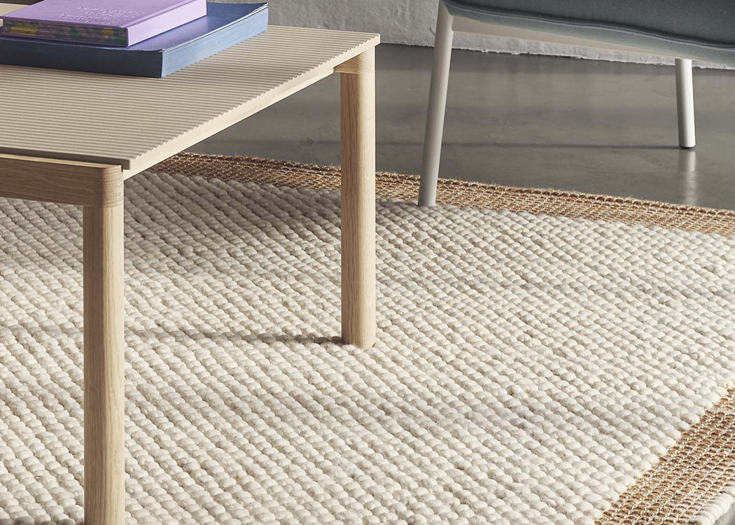 Couple Coffee Table 1 Tile Wavy Sand/Oak