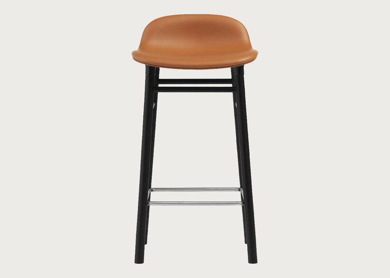 Form Barstool with Leather Seat