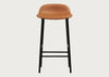 Form Barstool with Leather Seat