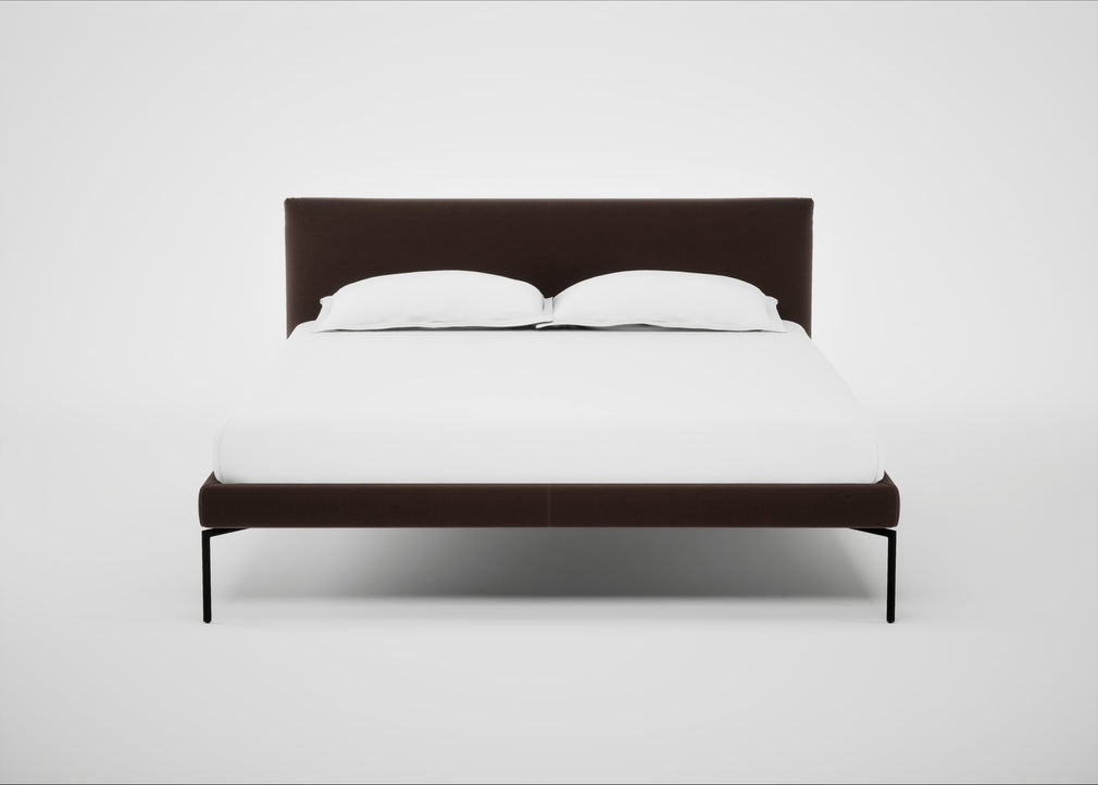 Matera Bed King / Nobilis Velvet Espresso / Black
