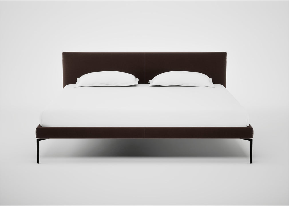 Matera Bed Super King / Nobilis Velvet Espresso / Black