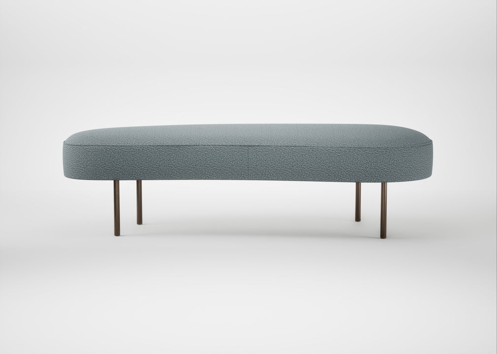Isola Large Ottoman Loop Boucle Sky / Bronze