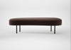 Isola Large Ottoman Nobilis Velvet Espresso / Black
