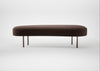 Isola Large Ottoman Nobilis Velvet Espresso / Bronze