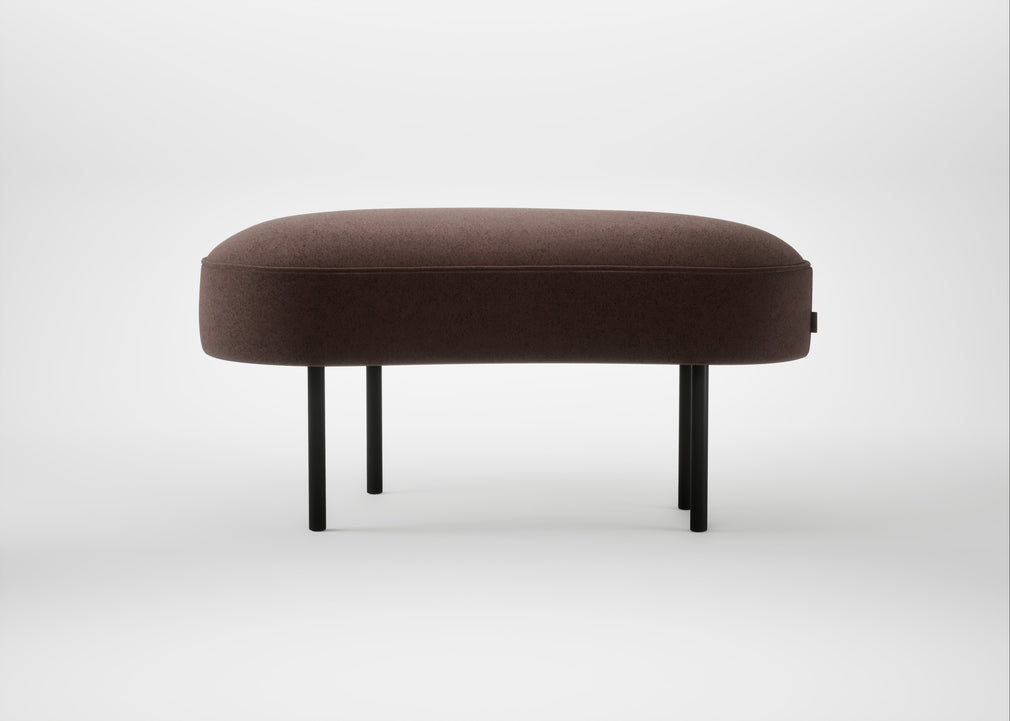Isola Small Ottoman Nobilis Velvet Espresso / Black