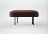 Isola Small Ottoman Nobilis Velvet Espresso / Black