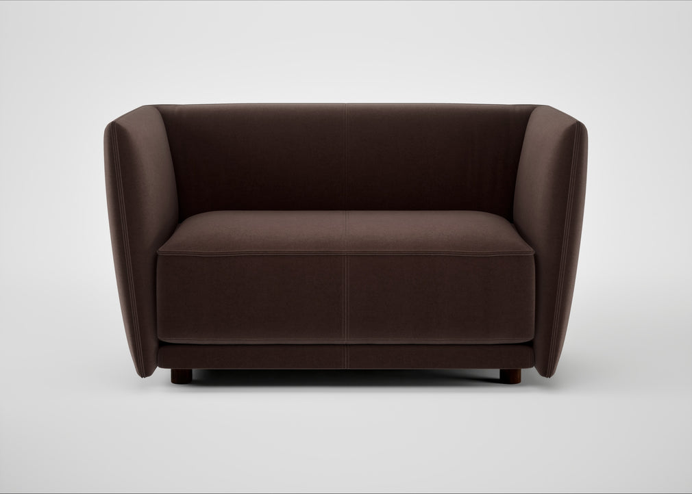 Valley Loveseat Nobilis Velvet Espresso