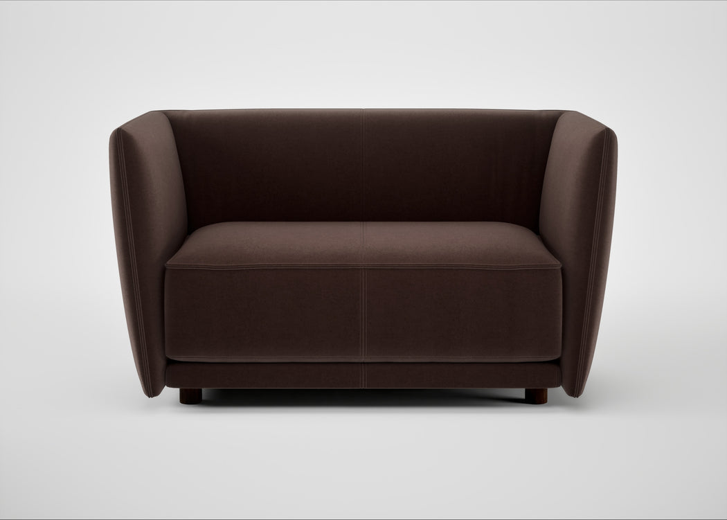 Valley Loveseat Nobilis Velvet Espresso