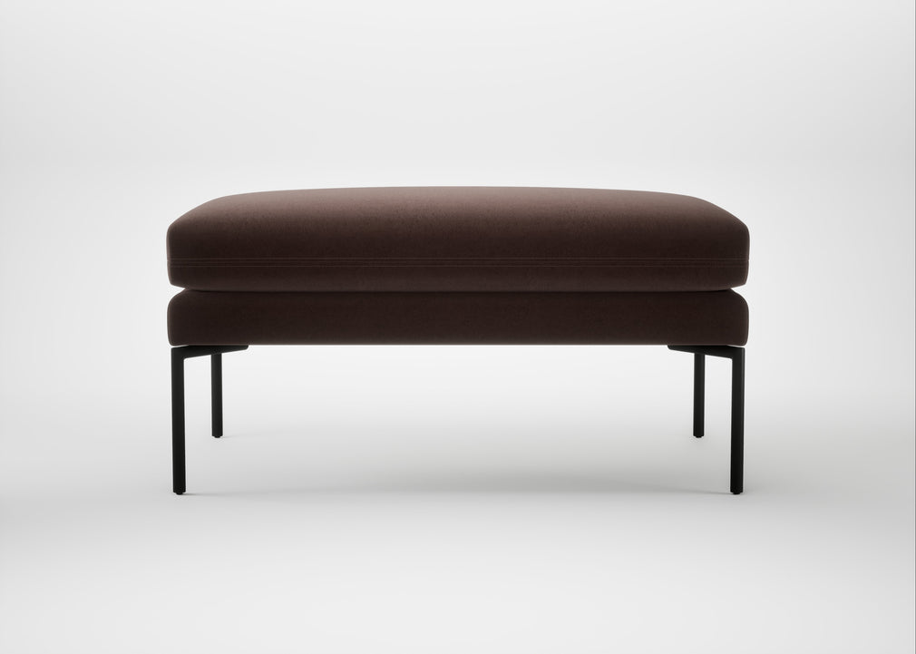 Matera Ottoman Nobilis Velvet Espresso / Black