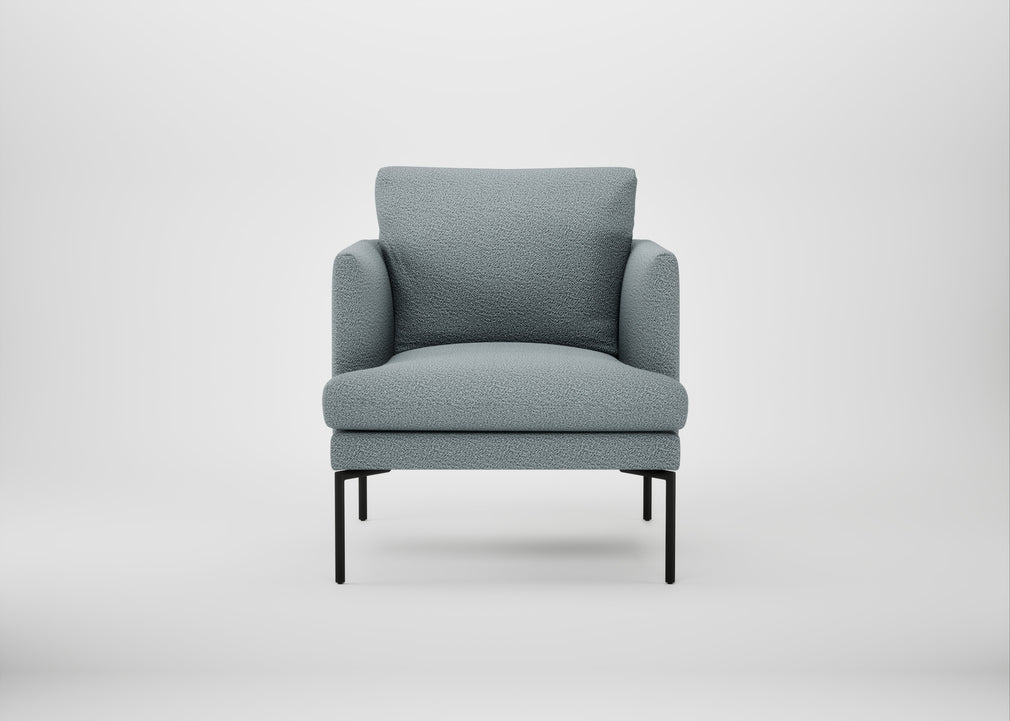 Matera Armchair Loop Boucle Sky / Black