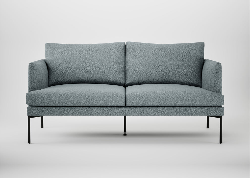 Matera 2 Seater Sofa Loop Boucle Sky / Black