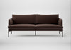 Matera 3 Seater Sofa Nobilis Velvet Espresso / Black