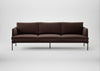 Matera 4 Seater Sofa Nobilis Velvet Espresso / Black