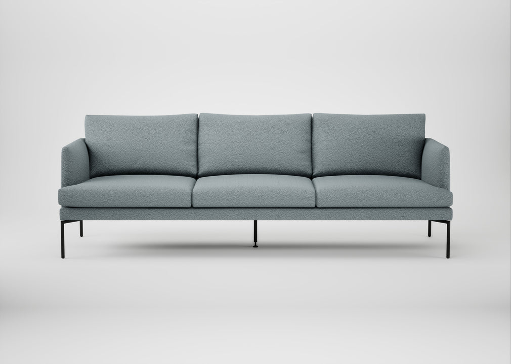 Matera 4 Seater Sofa Loop Boucle Sky / Black