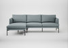 Matera Left Hand Facing Chaise Sofa Loop Boucle Sky / Black
