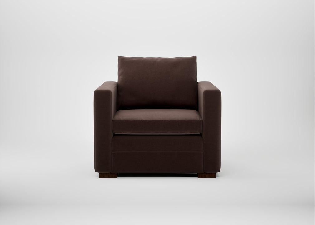 Palermo Armchair Nobilis Velvet Espresso / Walnut
