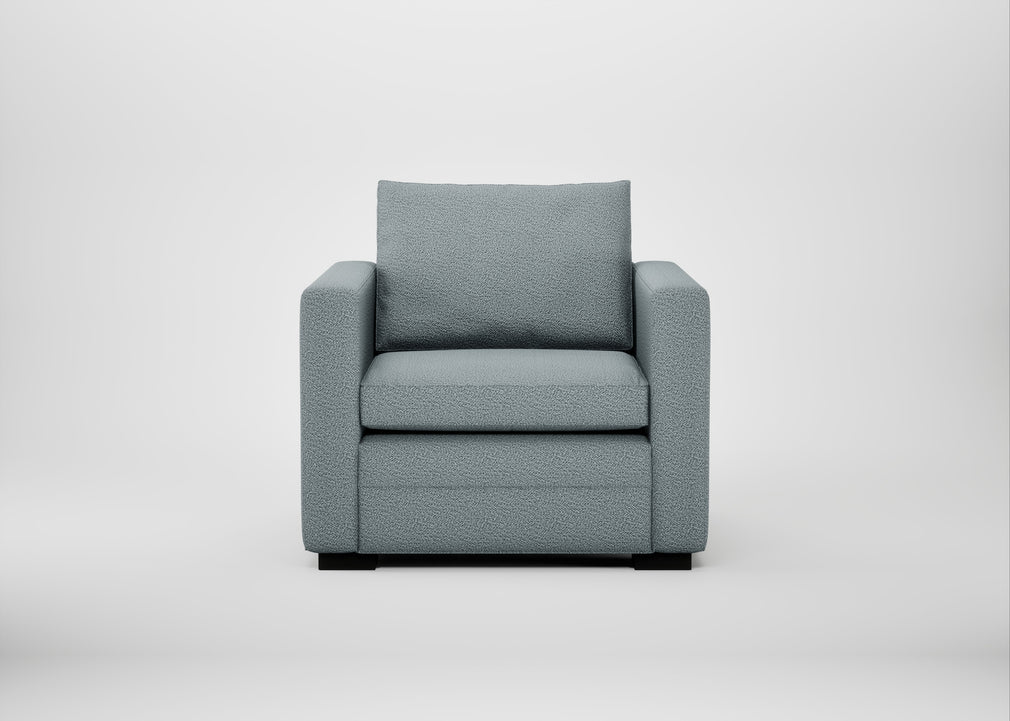 Palermo Armchair Loop Boucle Sky / Black